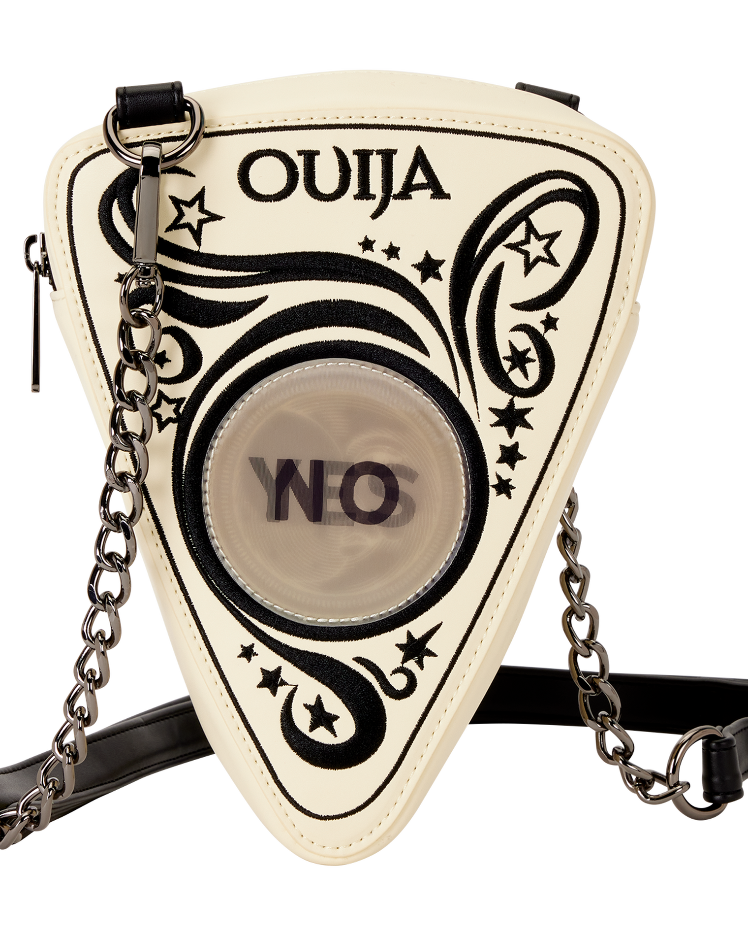 Ouija Planchette Lenticular Glow Figural Crossbody Bag