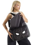 Spider-Man Black & White Suit Quilted Messenger Crossbody Bag - Image 3
