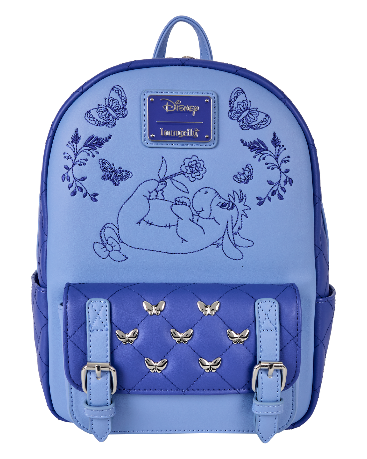 Winnie The Pooh Floral Eeyore Quilted Texture Mini Backpack
