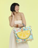 Loungefly Tropical Lemon Floral Convertible Backpack & Tote Crossbody Bag - Image 2
