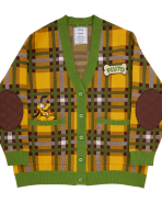 Pluto 95th Anniversary Plaid Knit Cardigan