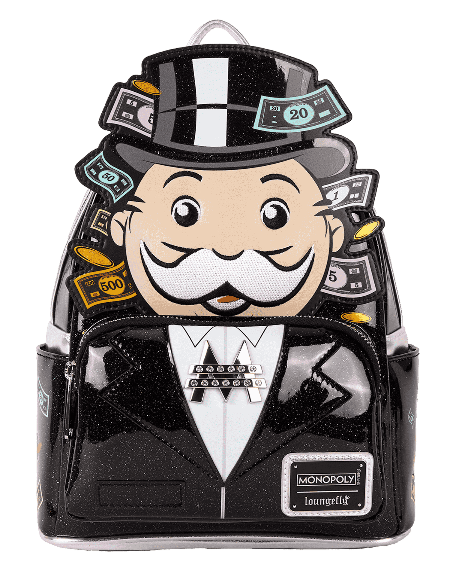 Monopoly 90th Anniversary Pennybags Glitter Cosplay Mini Backpack