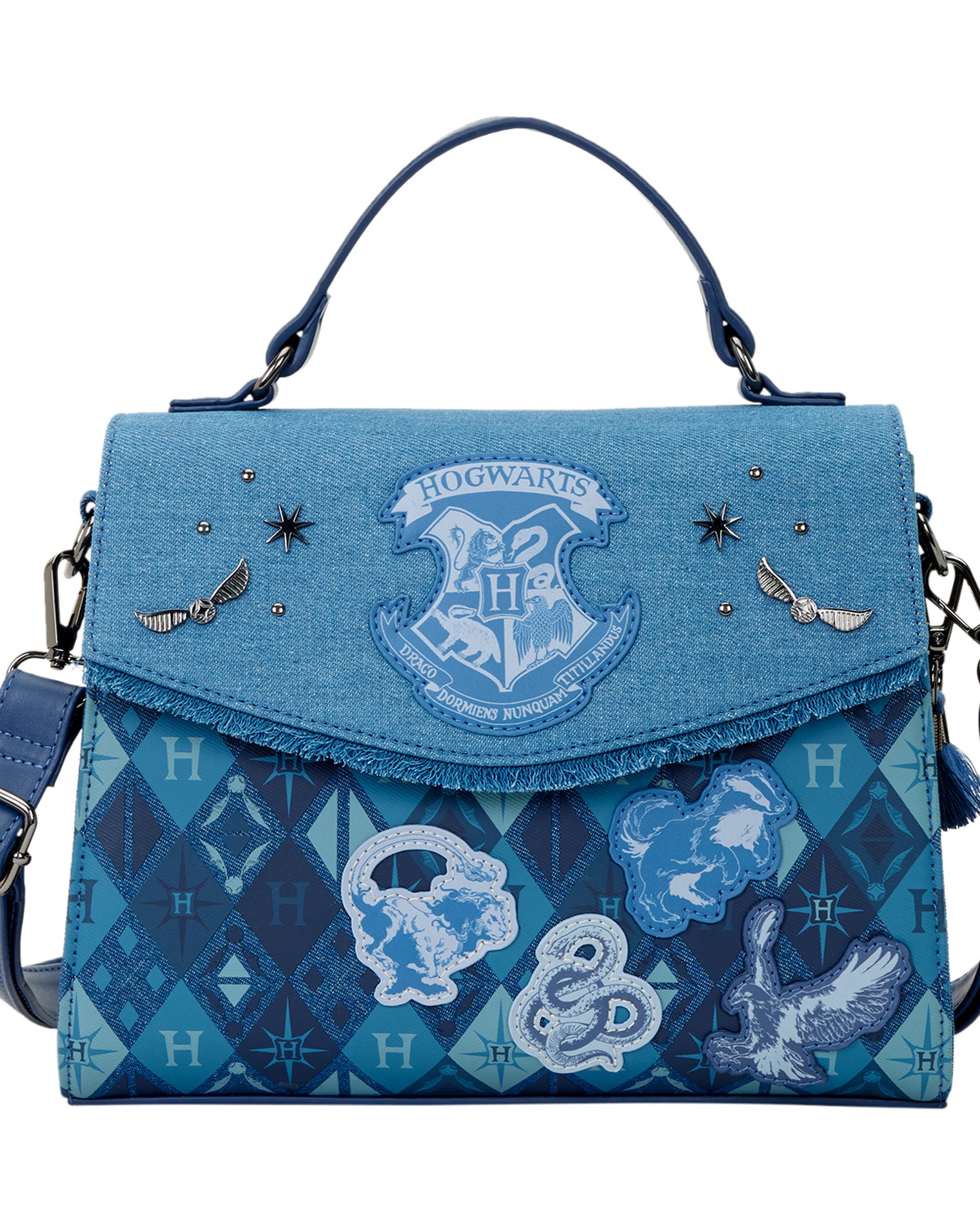 Harry Potter Hogwarts Denim Crossbody Bag