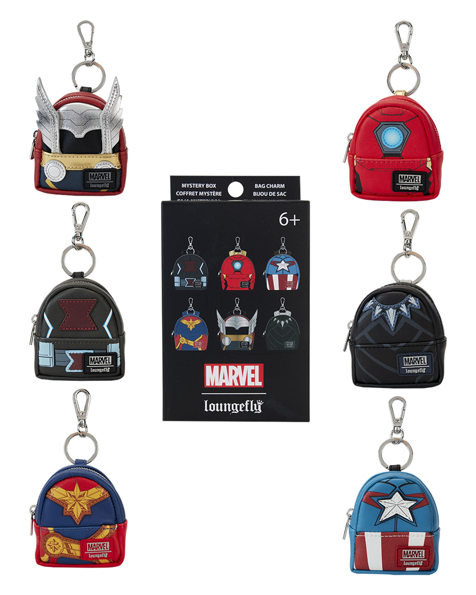 Marvel Avengers Cosplay Mystery Mini Backpack Keychain Charm