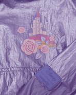 Sleeping Beauty Princess Aurora & Prince Phillip Floral Half-Zip Unisex Windbreaker Jacket - Image 6
