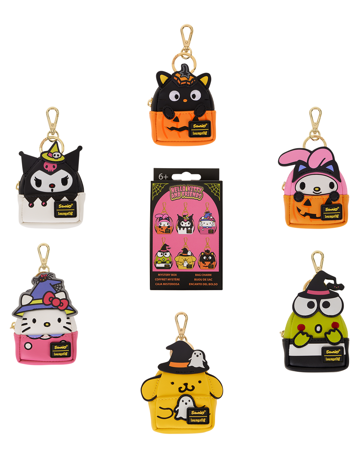 NYCC Limited Edition Sanrio Hello Kitty & Friends Halloween Costume Mystery Mini Backpack Keychain Charm