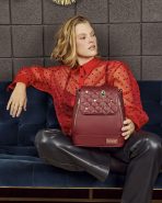 Loungefly The Lilly Red Convertible Mini Backpack & Crossbody Pin Trader Bag - Image 2