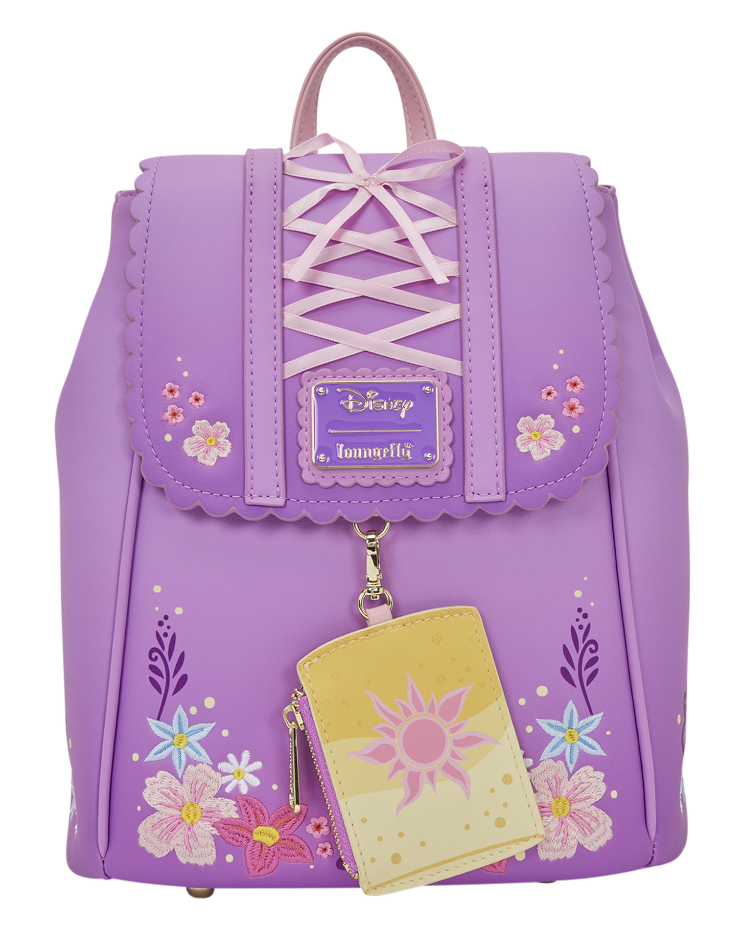 Tangled Rapunzel Exclusive Floral Flap Mini Backpack with Coin Bag