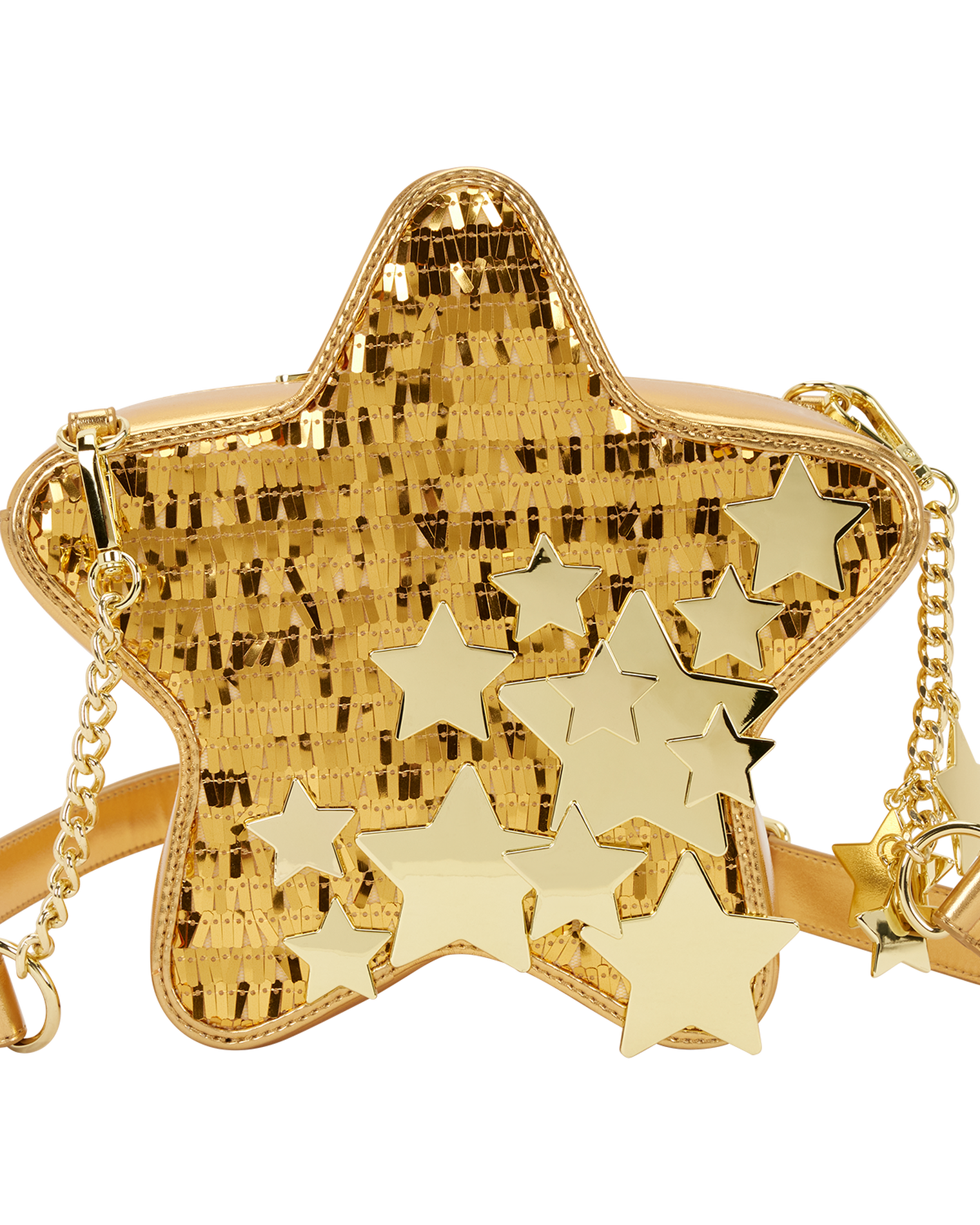 Loungefly Gold Star Sequin Figural Crossbody Bag