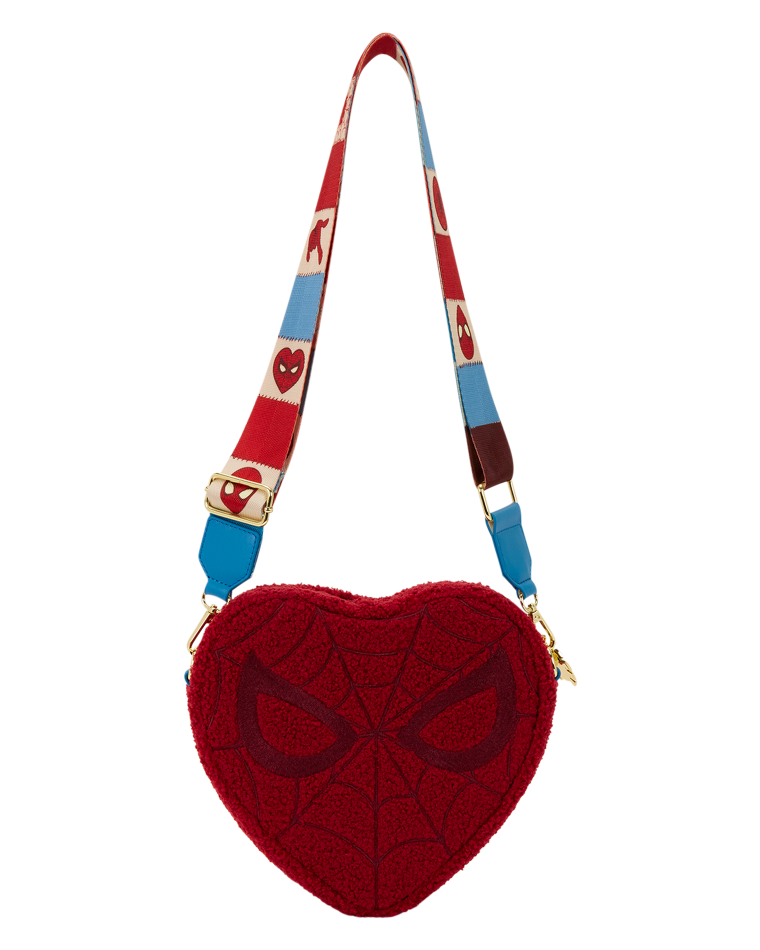 Spider-Man Sherpa Heart Shaped Crossbody Bag