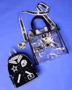 NFL Dallas Cowboys Clear Convertible Backpack & Tote Crossbody Stadium Bag - Image 3