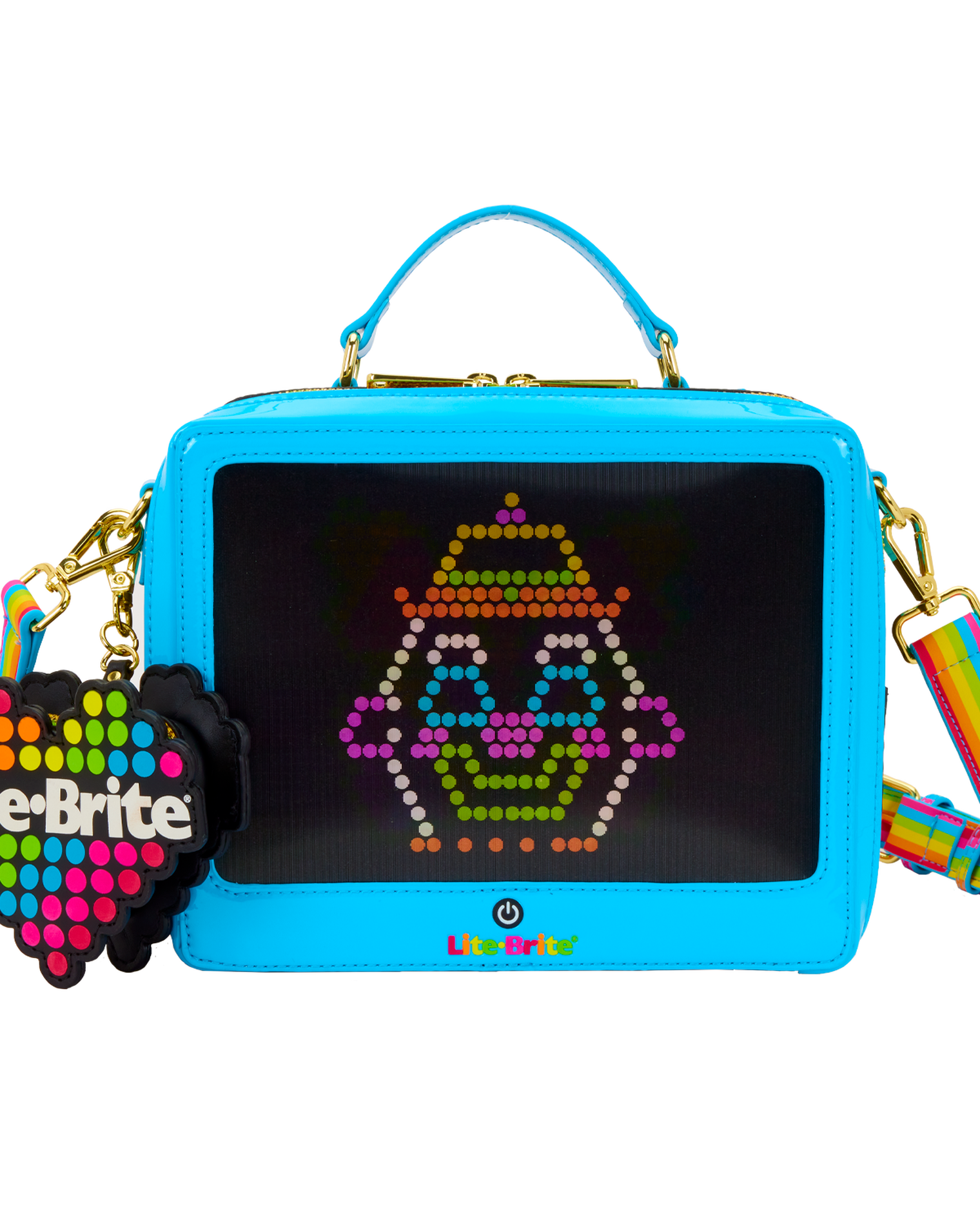 Lite-Brite Lenticular Glow Crossbody Bag with Coin Bag