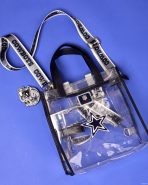 NFL Dallas Cowboys Clear Convertible Backpack & Tote Crossbody Stadium Bag - Image 2