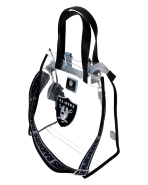 NFL Las Vegas Raiders Clear Convertible Backpack & Tote Crossbody Stadium Bag - Image 5