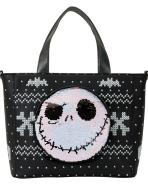 The Nightmare Before Christmas Jack Skellington Reversible Sequins Tote Crossbody Bag with Coin Bag