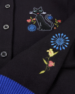 Coraline Floral Cat Collared Cardigan - Image 5