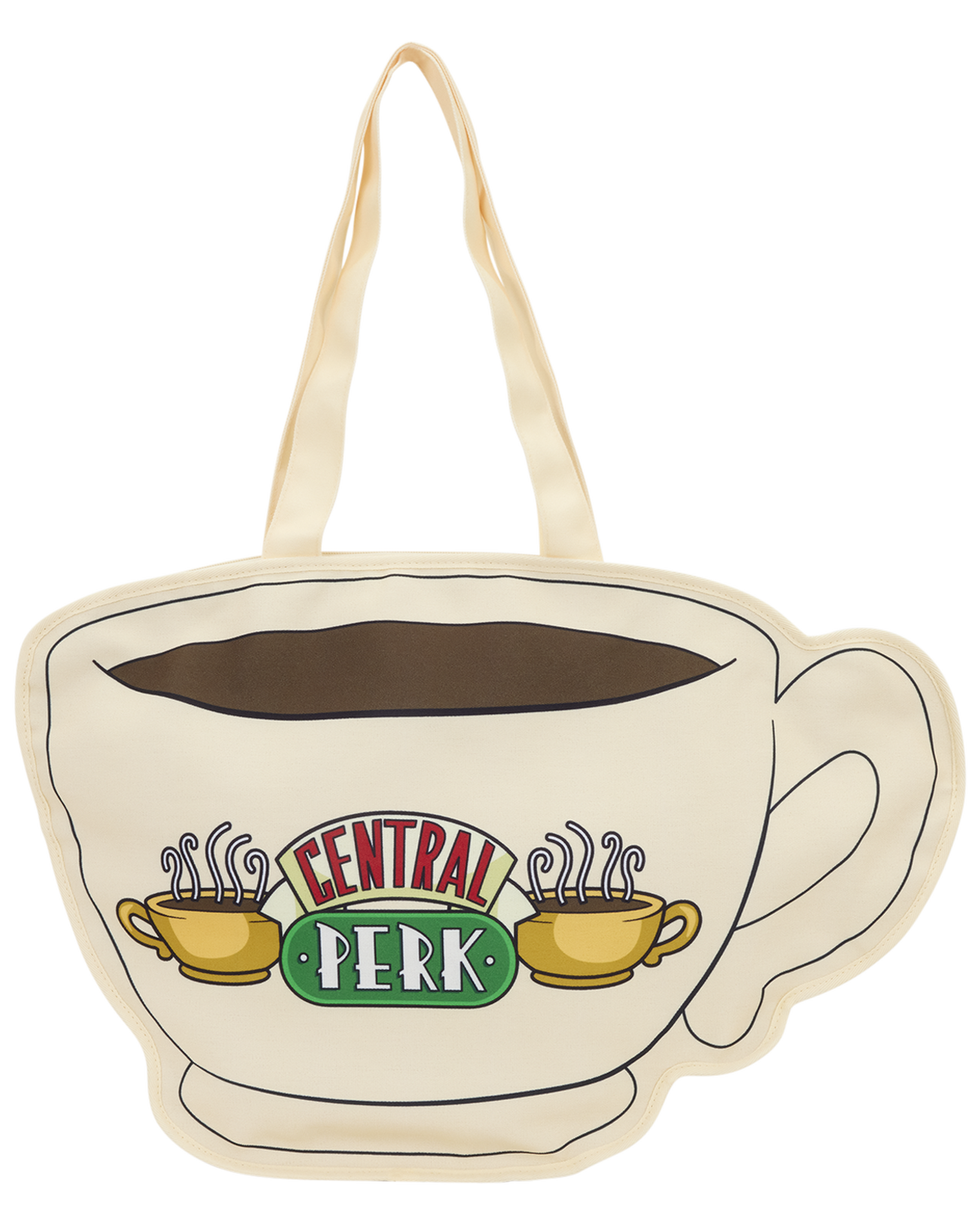 Friends Central Perk Coffee Cup Oversized Canvas Tote Bag